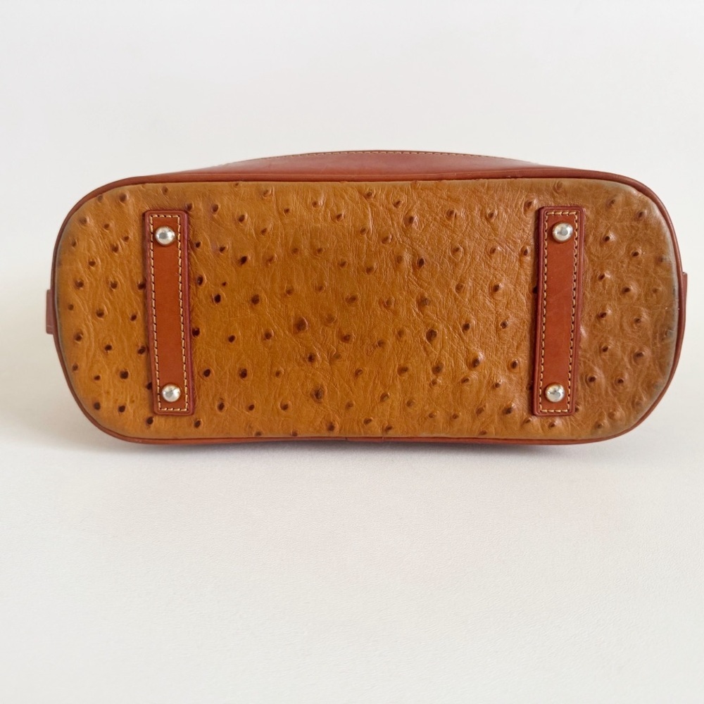 Dooney & Bourke Ostrich Zip Zip Satchel Bag Shoulder Crossbody Leather Old Money - Picture 11 of 16